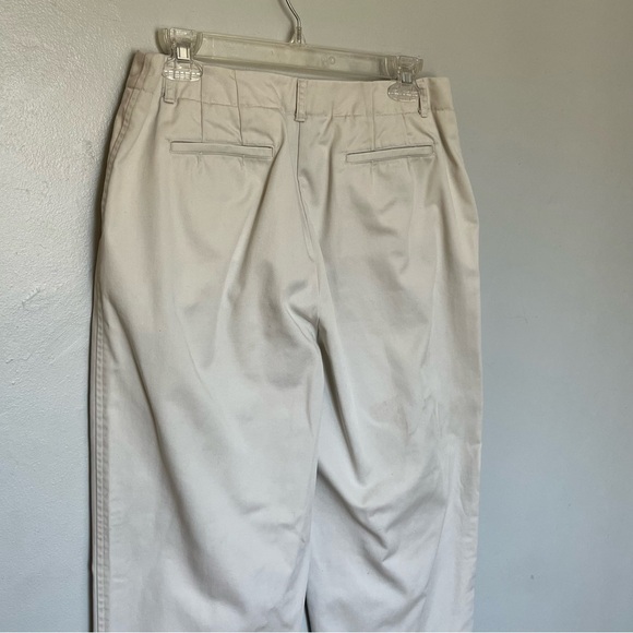 Talbots Chatham Fly Front Ankle Pants - Solid - Curvy Fit Beige XL Size 12 - Picture 6 of 12